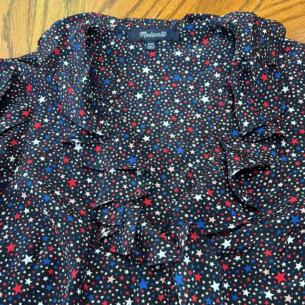 MADEWELL STARRY NIGHT SILK RUFFLE
HEM WRAP - Picture 7 of 16